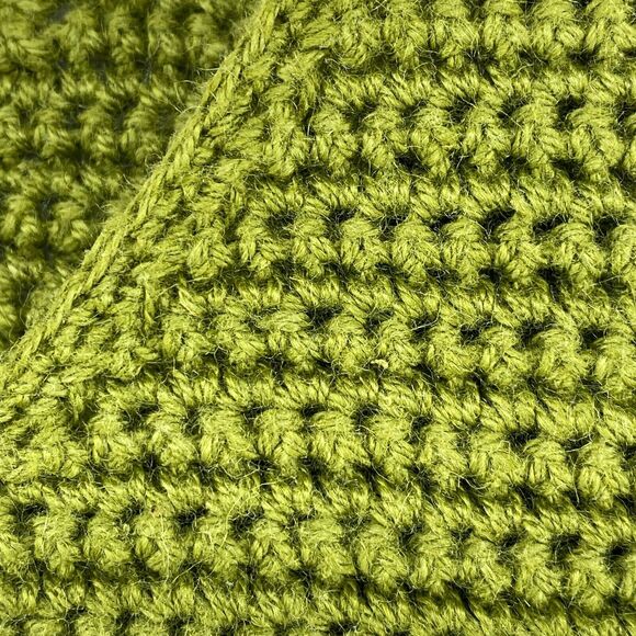 CONCEPT WOMAN Sweater 1X Ramie Cotton Crochet Jumper 3/4 Sleeve Pullover Green - Picture 6 of 11